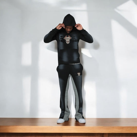 Men’s Flared Sweatsuits Sweatpants and Hoodie Set