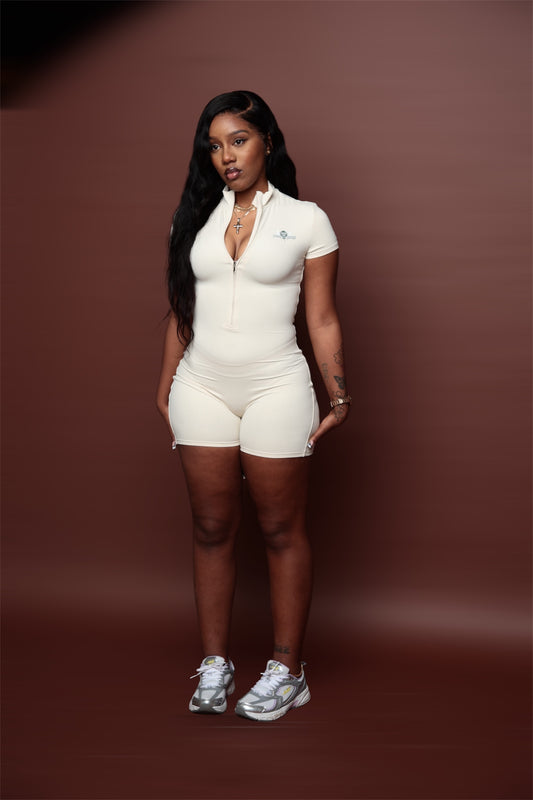 Short sleeve yoga jumpsuit