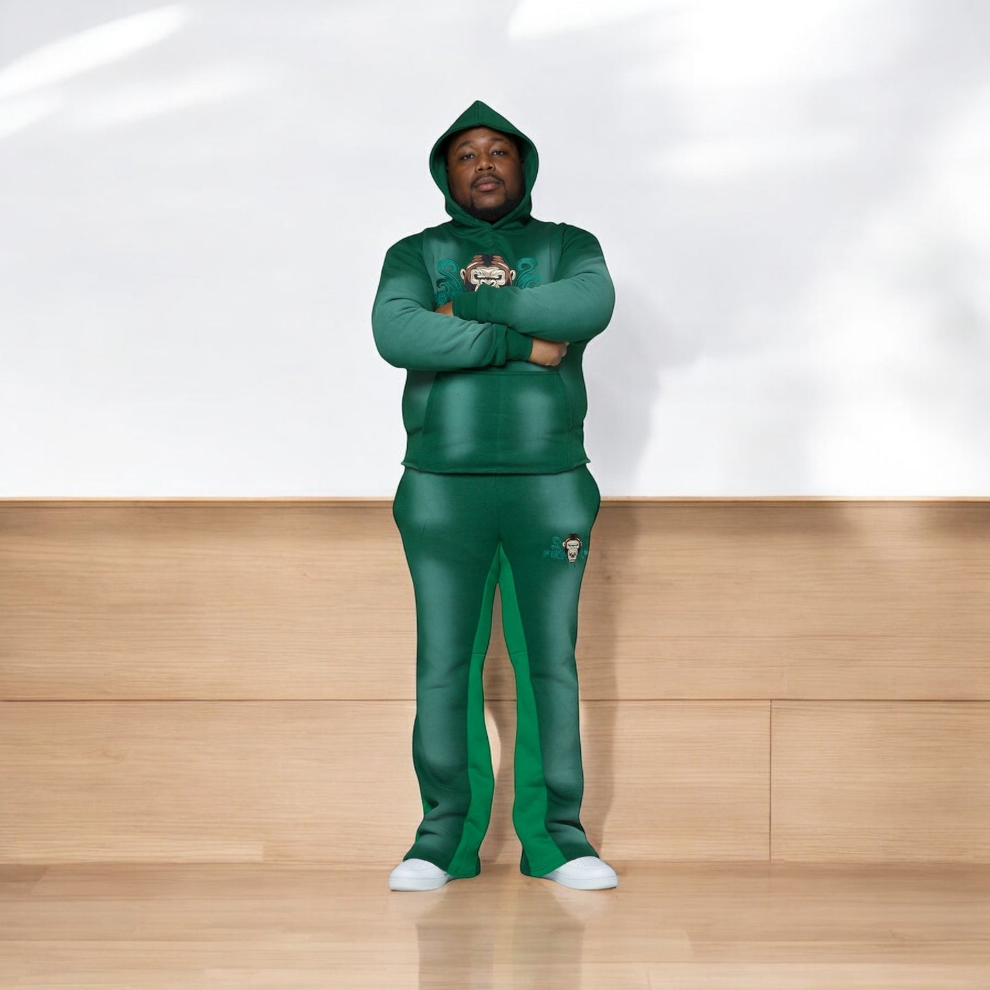 Men’s Flared Sweatsuits Sweatpants and Hoodie Set
