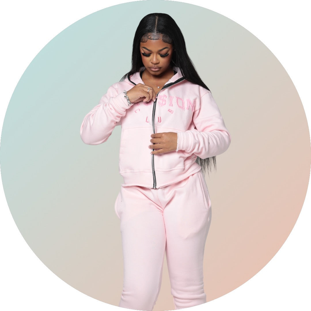 Women’s Zip up hoodie tracksuit set