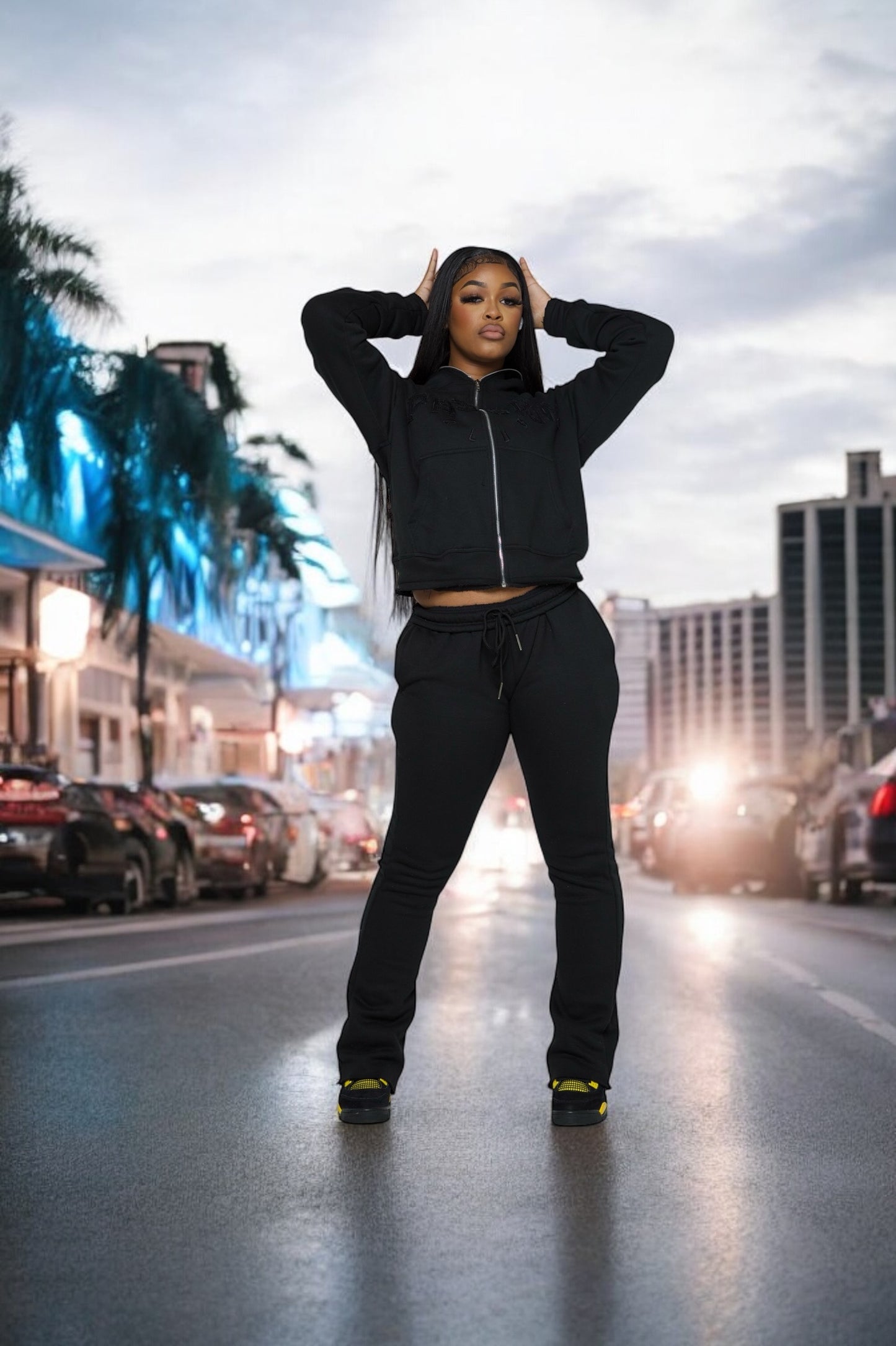 Women’s Zip up hoodie tracksuit set