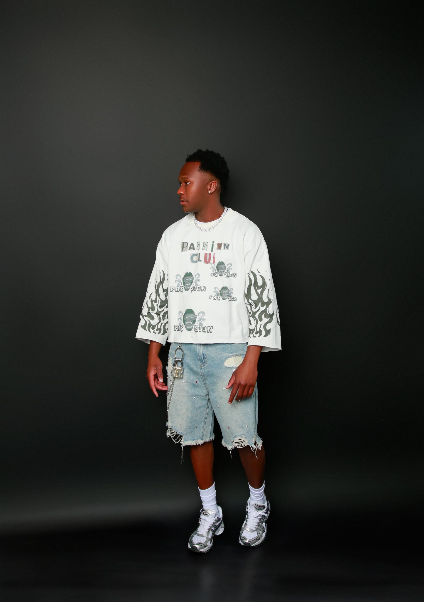 Long sleeve cropped passion t-shirts