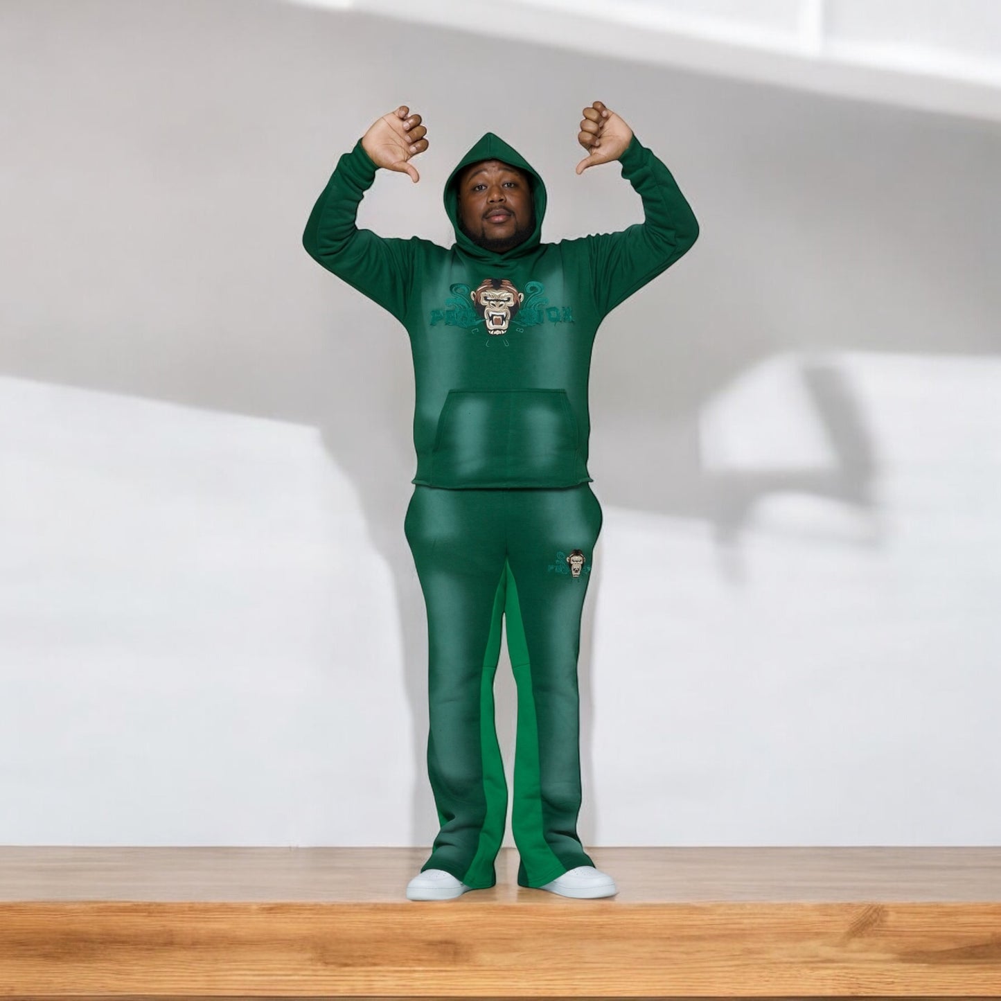 Men’s Flared Sweatsuits Sweatpants and Hoodie Set