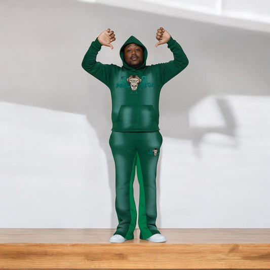 Men’s Flared Sweatsuits Sweatpants and Hoodie Set